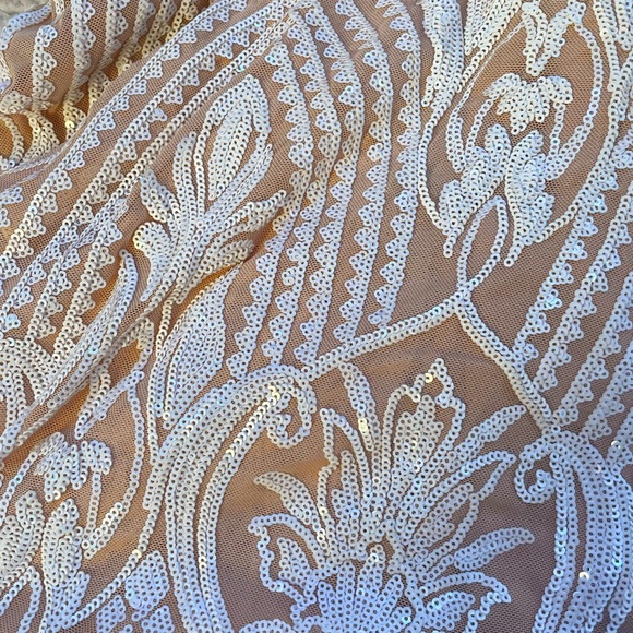 White sequins homecoming/snowball dress - Picture 3 of 3